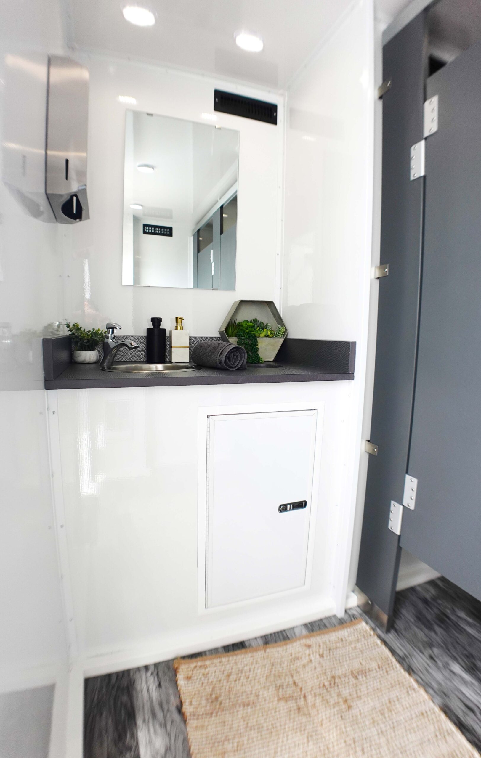 The Lavatory Los Angeles - ADA Plus 6 Restroom Trailer Interior