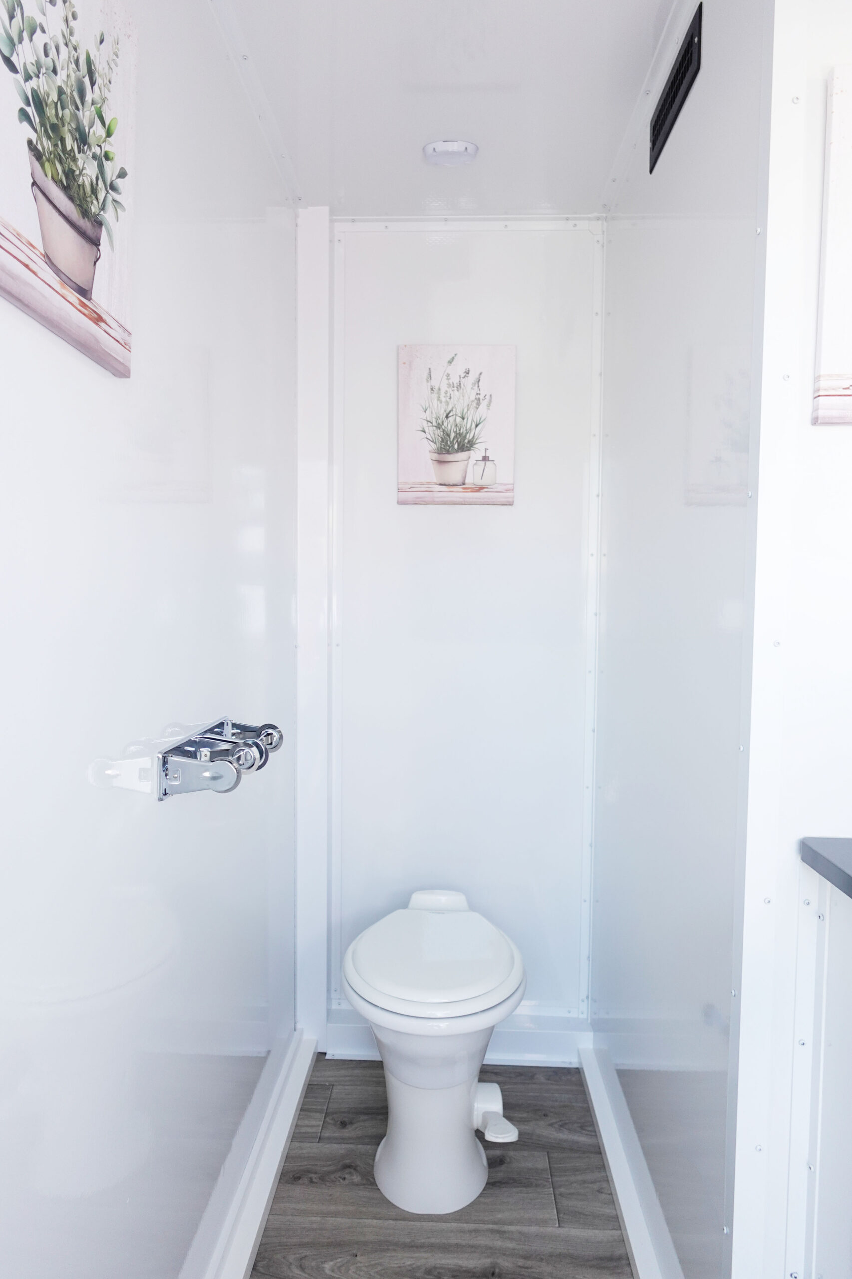 The Lavatory Los Angeles - 3-Station Restroom Trailer Interior