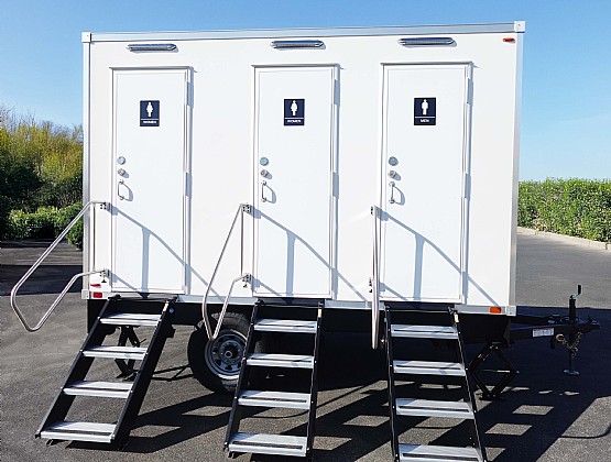 The Lavatory Los Angeles - 3-Station Restroom Trailer Vanity