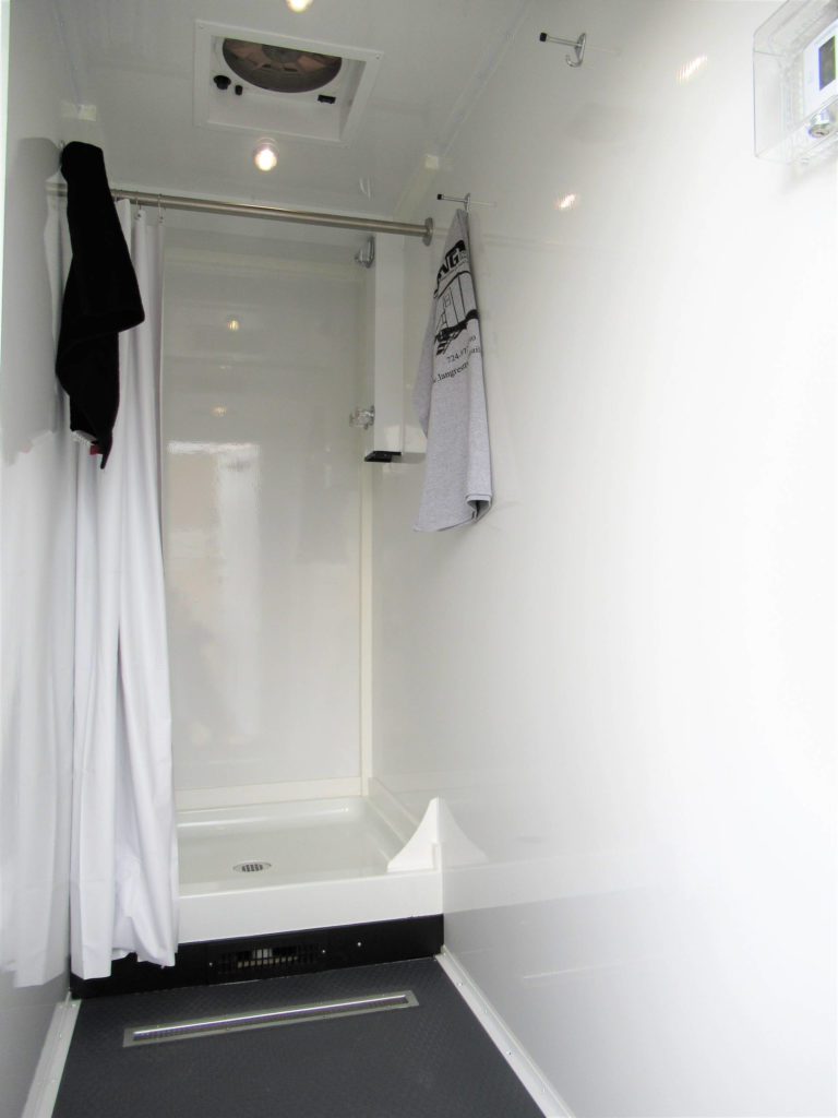 8-Station Luxury Shower Trailer - Inside Shower View - The Lavatory Los Angeles