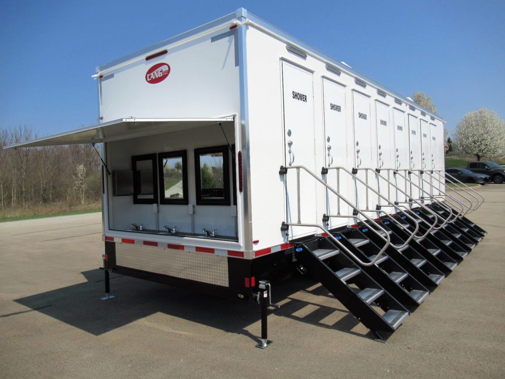 8-Station Luxury Shower Trailer - Outdoor View - The Lavatory Los Angeles