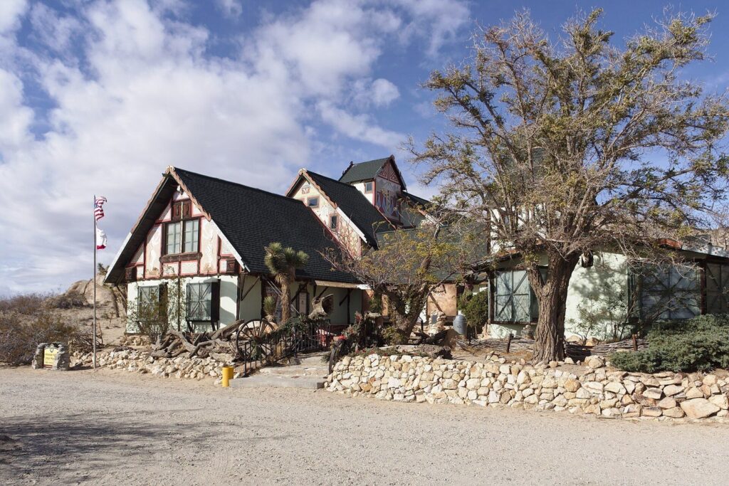 Antelope Valley Indian Museum chalet built into the rocks east of Lancaster, CA, The Lavatory Los Angeles