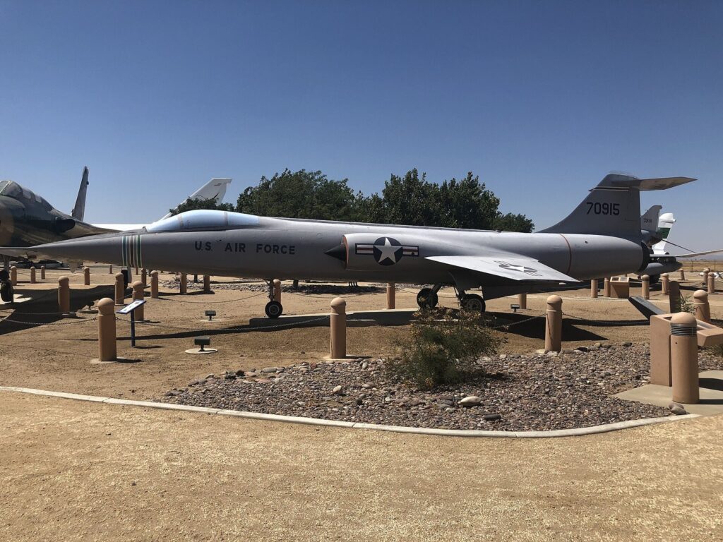 Retired F-104 jet fighter on display at Joe Davies Heritage Airpark in Palmdale, CA, The Lavatory Los Angeles